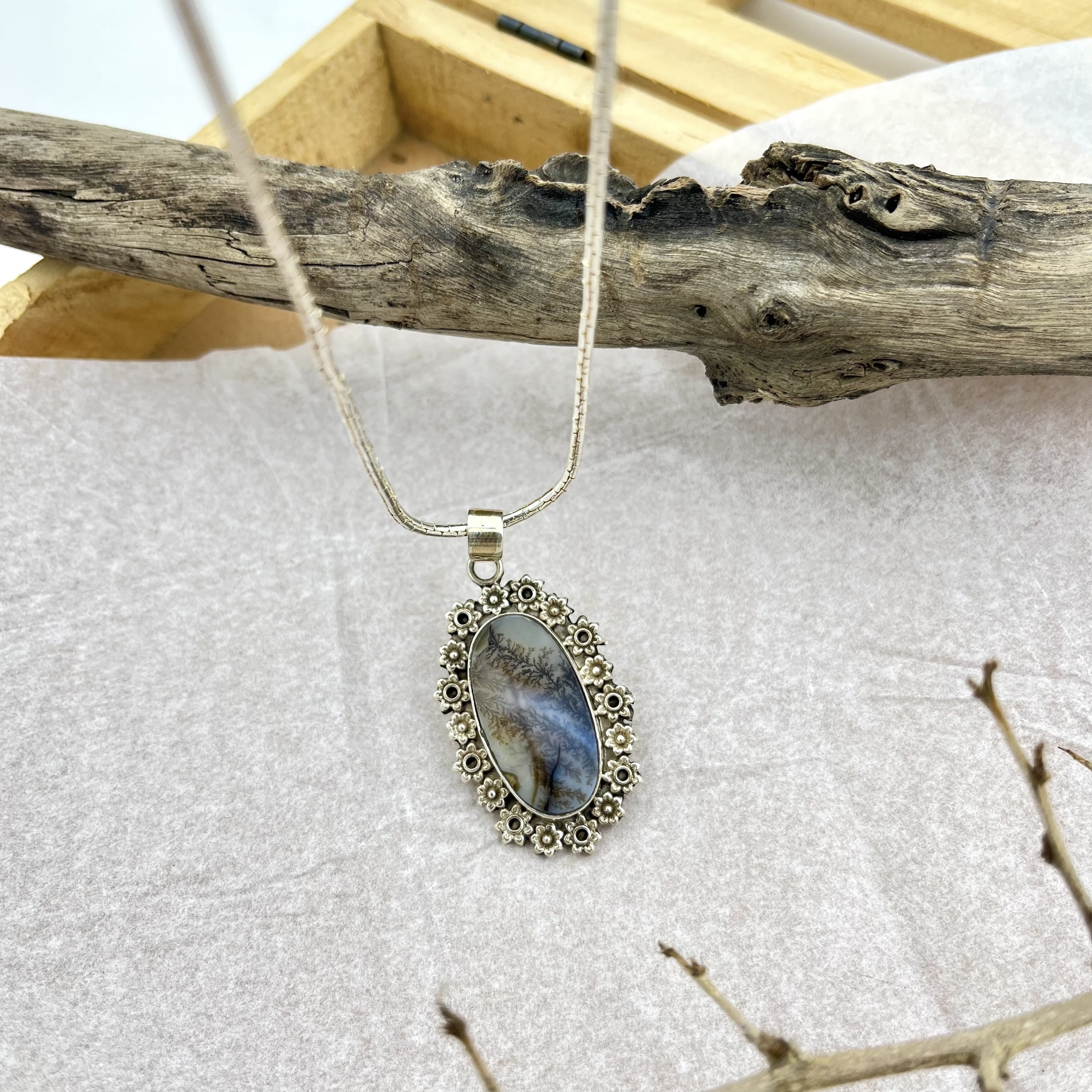 Moonveil Glen Shazar silver pendant