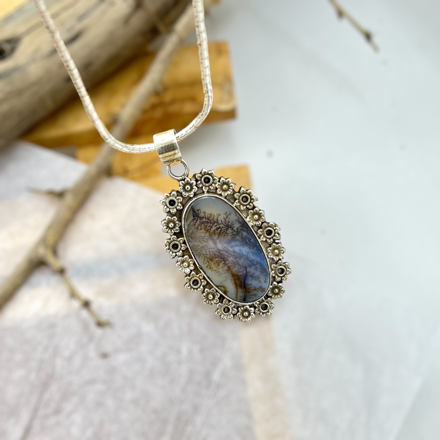 Moonveil Glen Shazar silver pendant