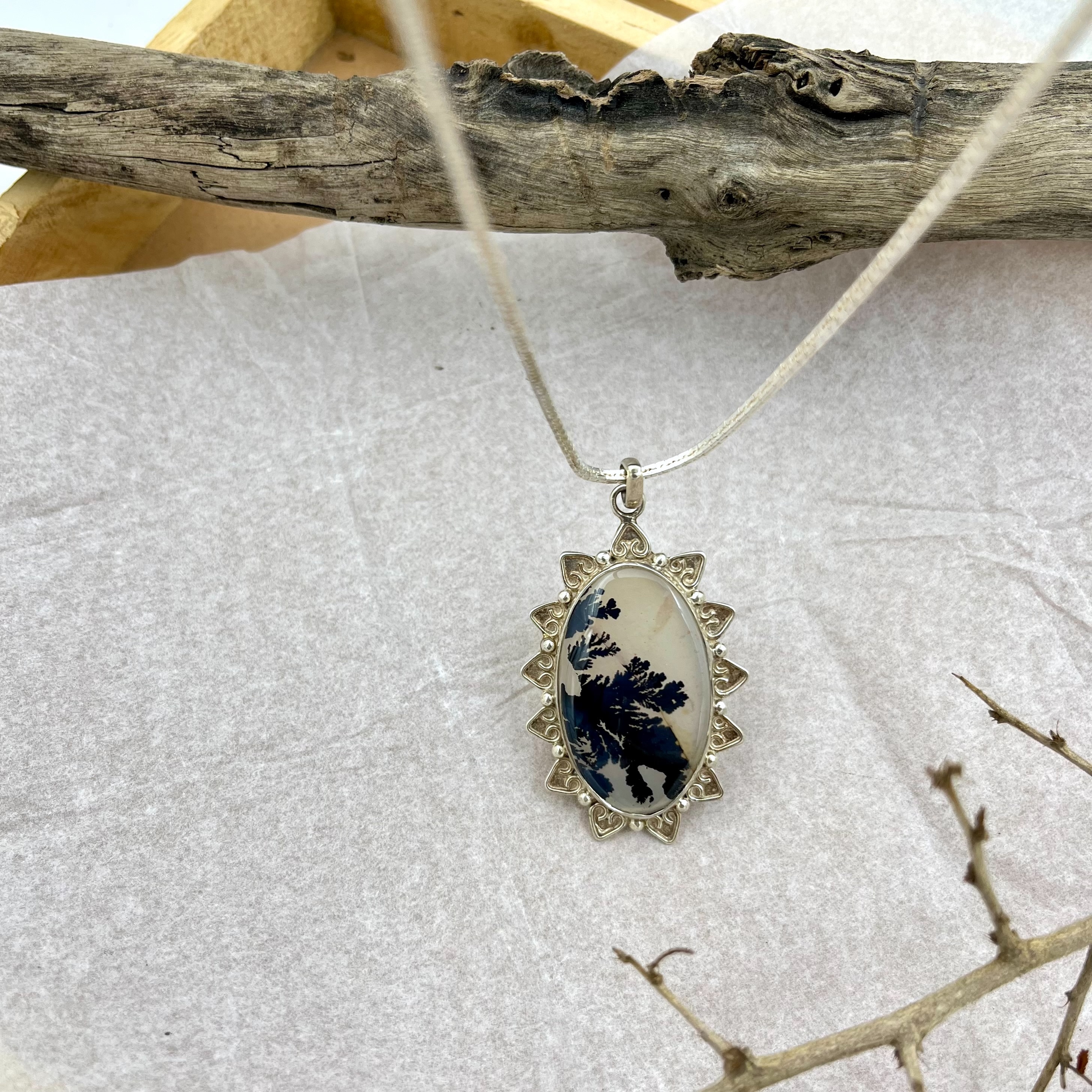 Moonshadow Grove Shazar silver pendant