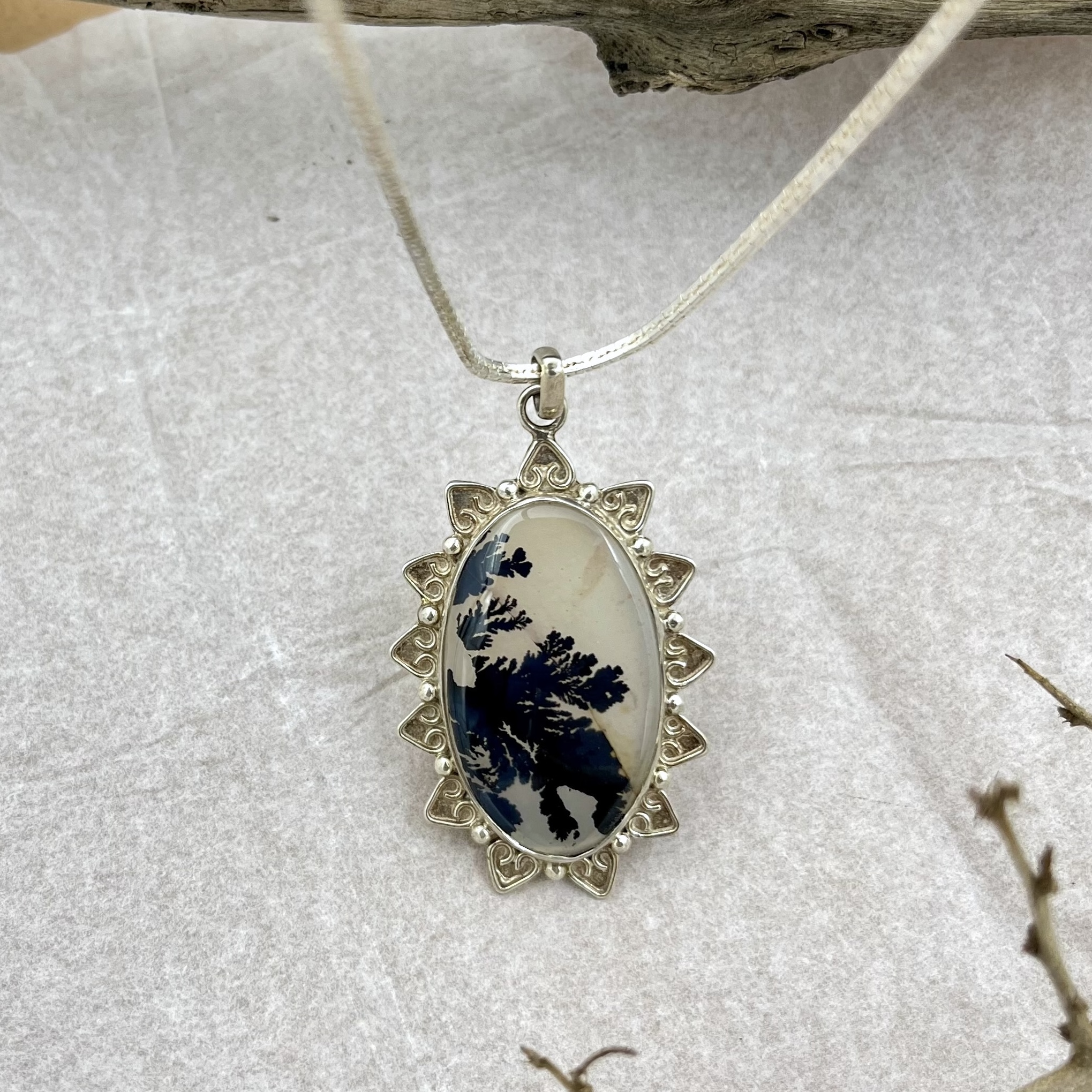 Moonshadow Grove Shazar silver pendant
