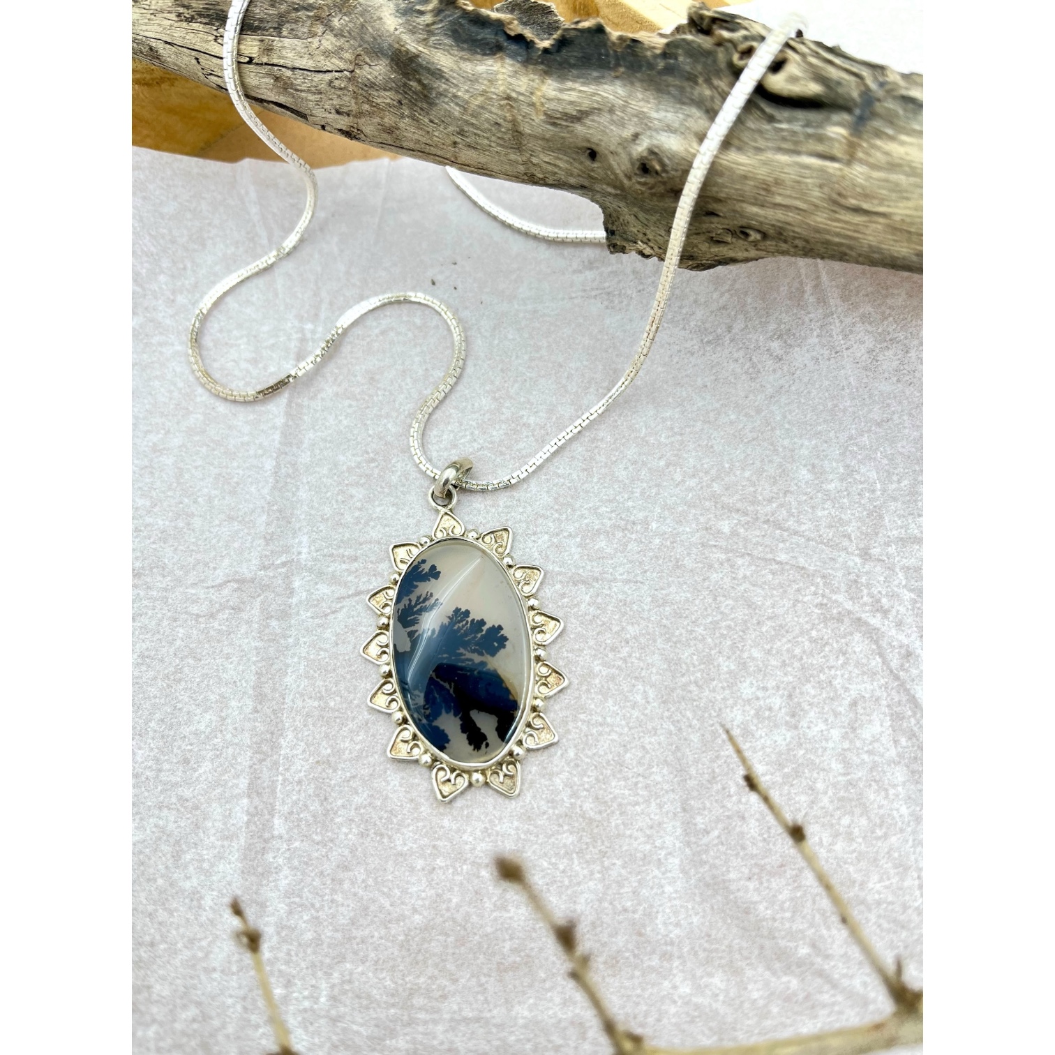 Moonshadow Grove Shazar silver pendant