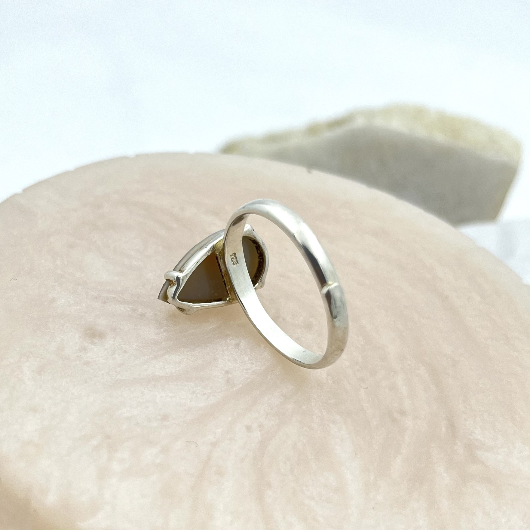 Teardrop Shazar Silver Ring