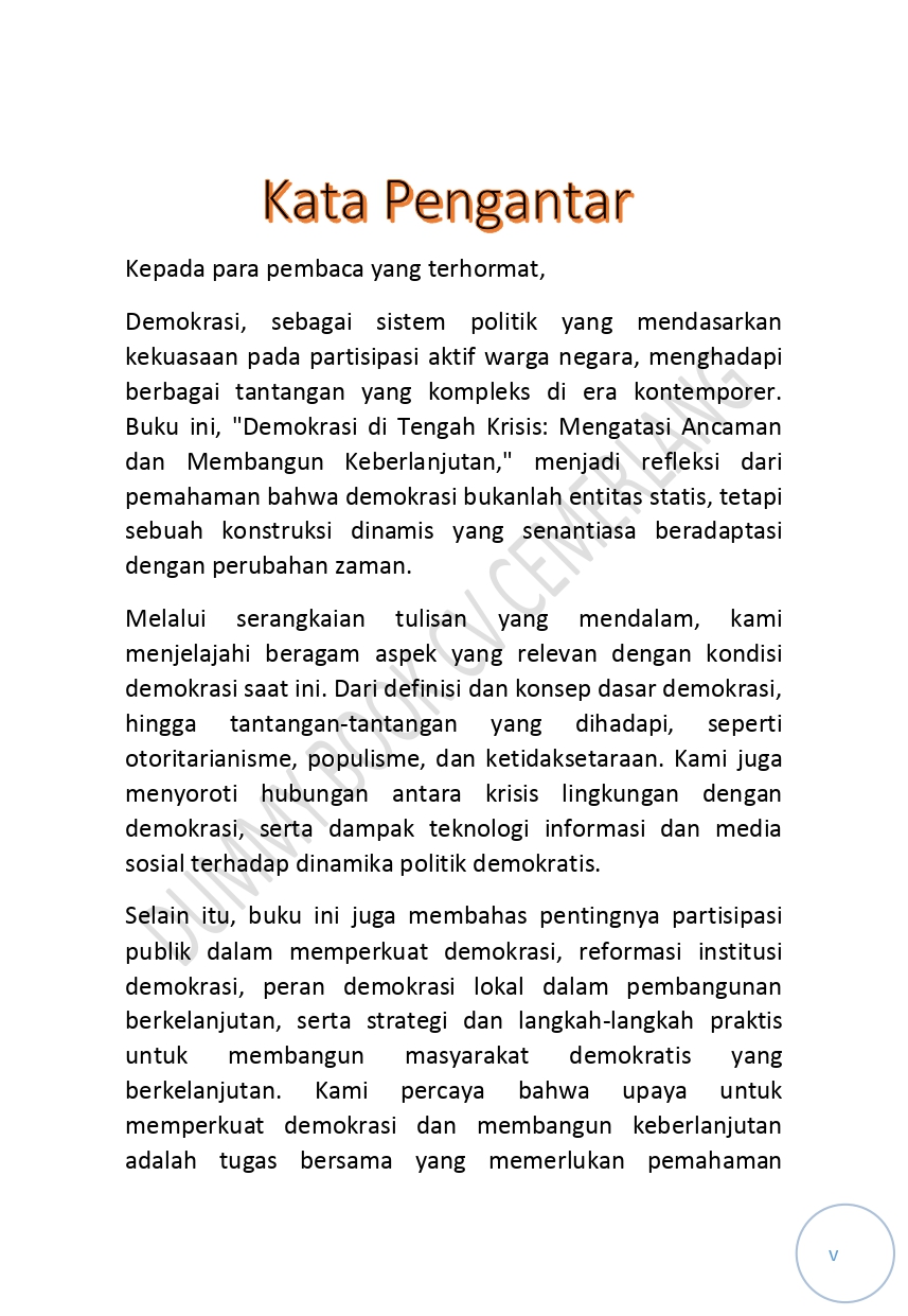 Demokrasi di Tengah Krisis