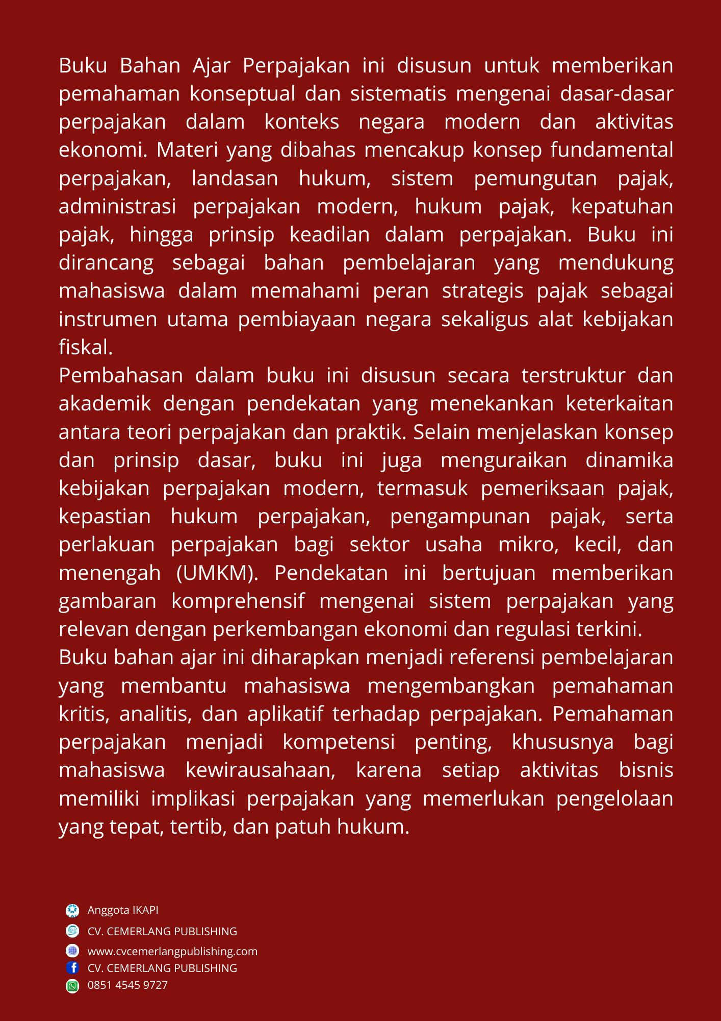 PERPAJAKAN: KONSEP, SISTEM, DAN IMPLEMENTASI