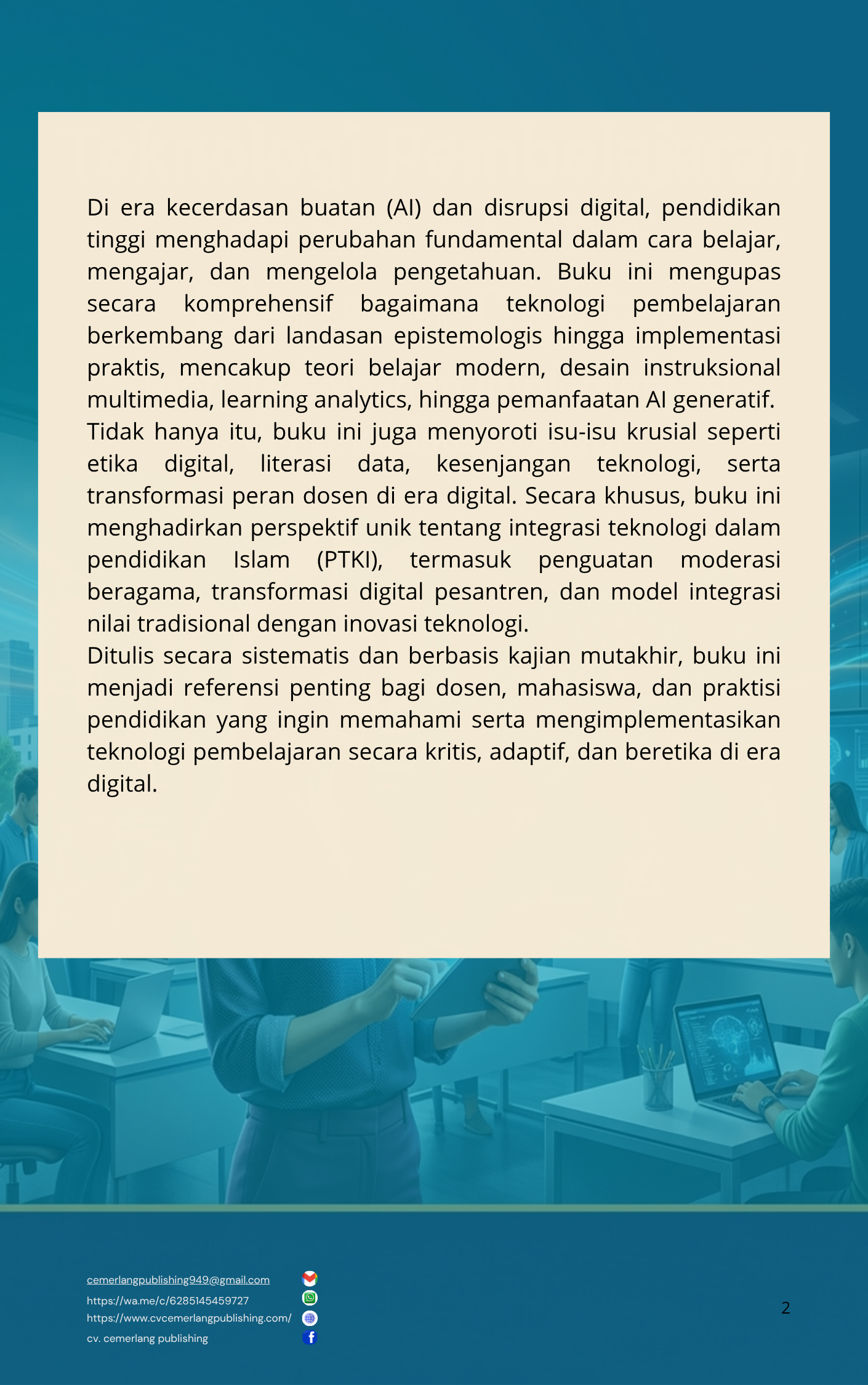 Teknologi Pembelajaran di Era AI dan Disrupsi Digital: Teori, Desain, dan Implementasi di Pendidikan Tinggi