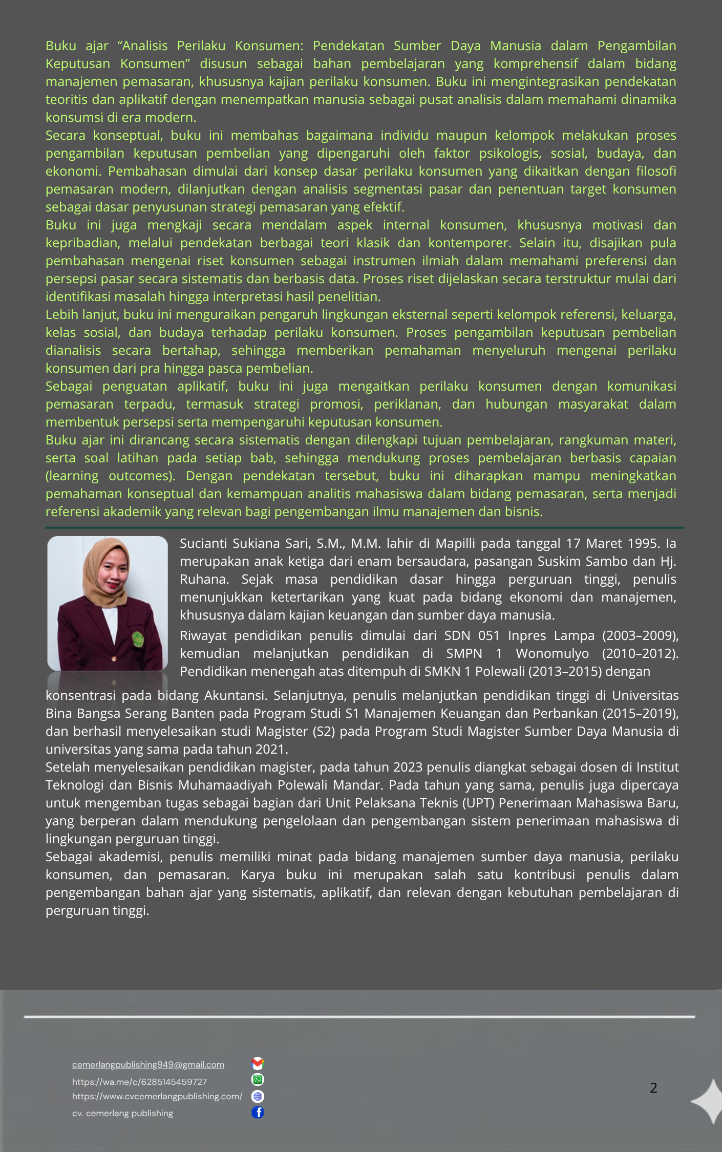 ANALISIS PERILAKU KONSUMEN: