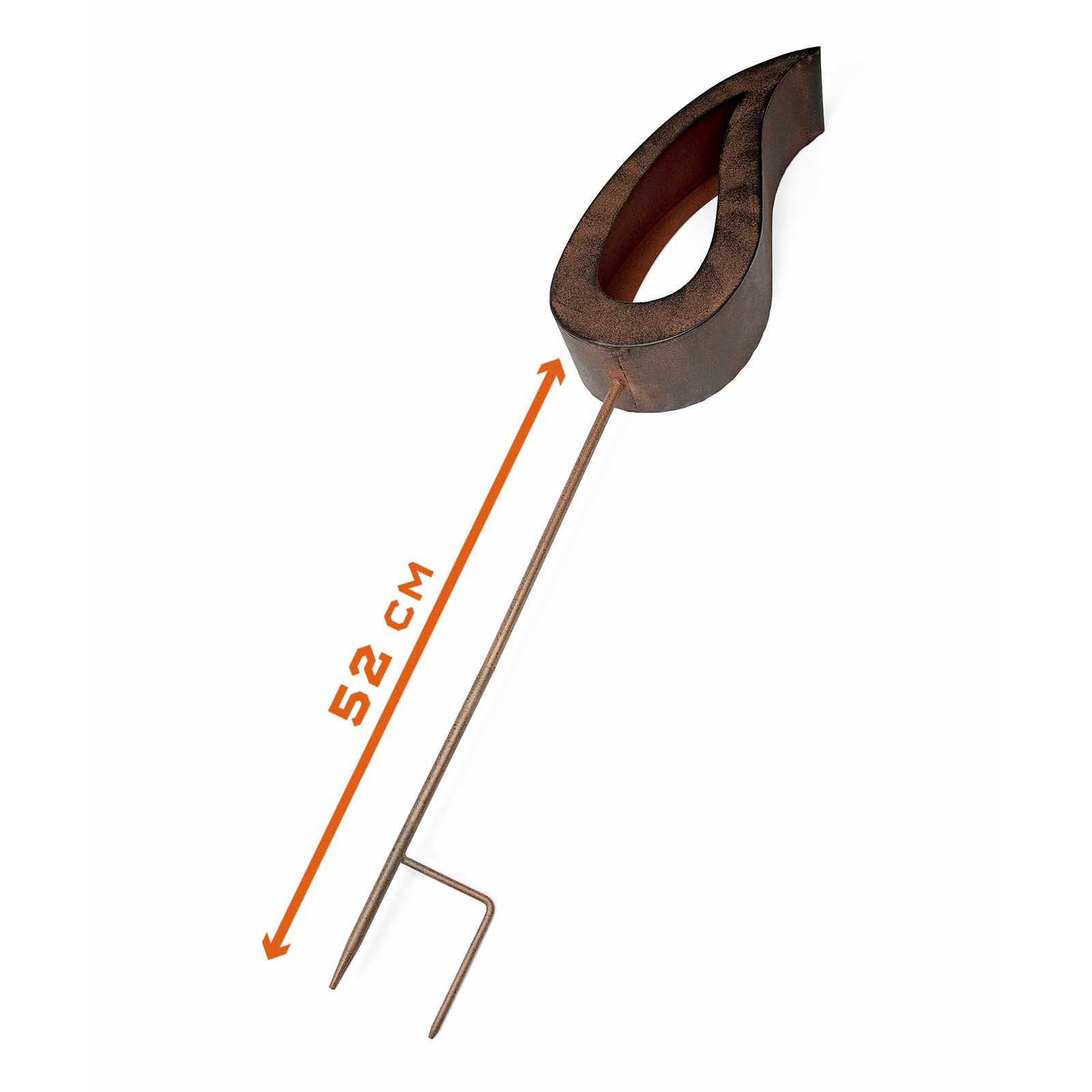 Edelrostoptik Teelichthalter "Tropfen" 2er-Set