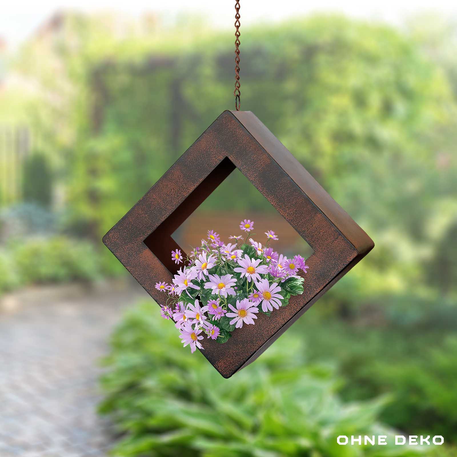 Edelrostoptik-Pflanzgefäß Raute