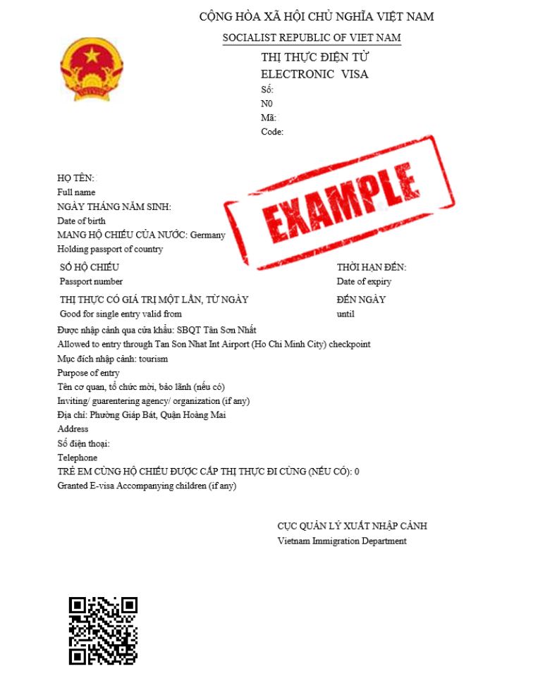 30-Day Vietnam eVisa