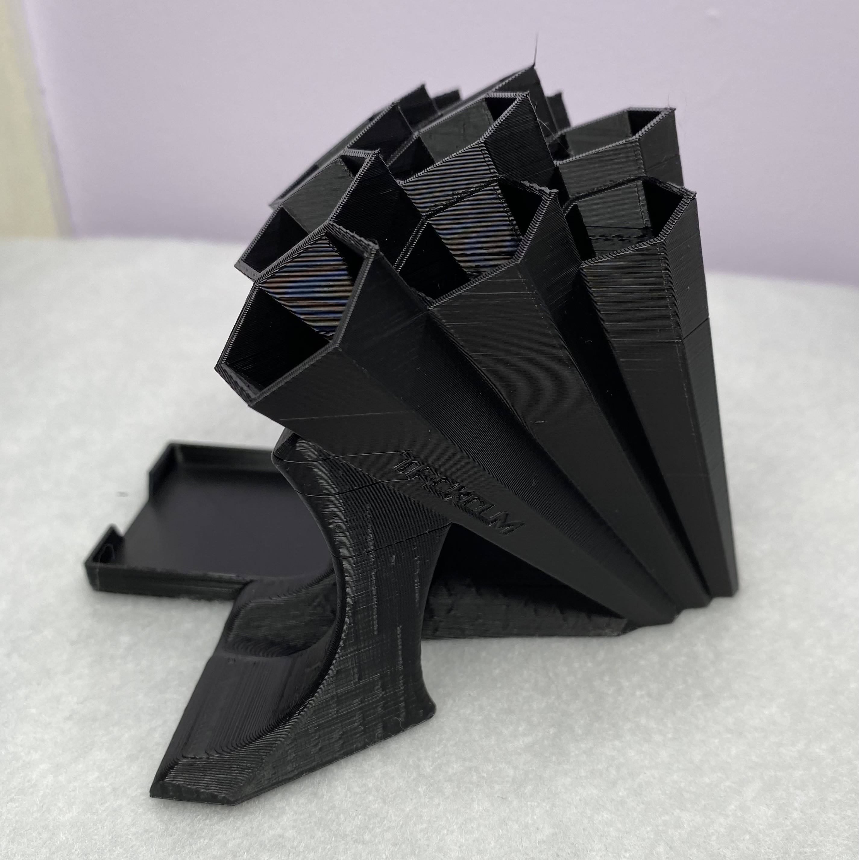 3D Printed Hexagon Honeycomb Desktop Organizer - Pen/Pencil Holder with Mini Sticky Note Compartment