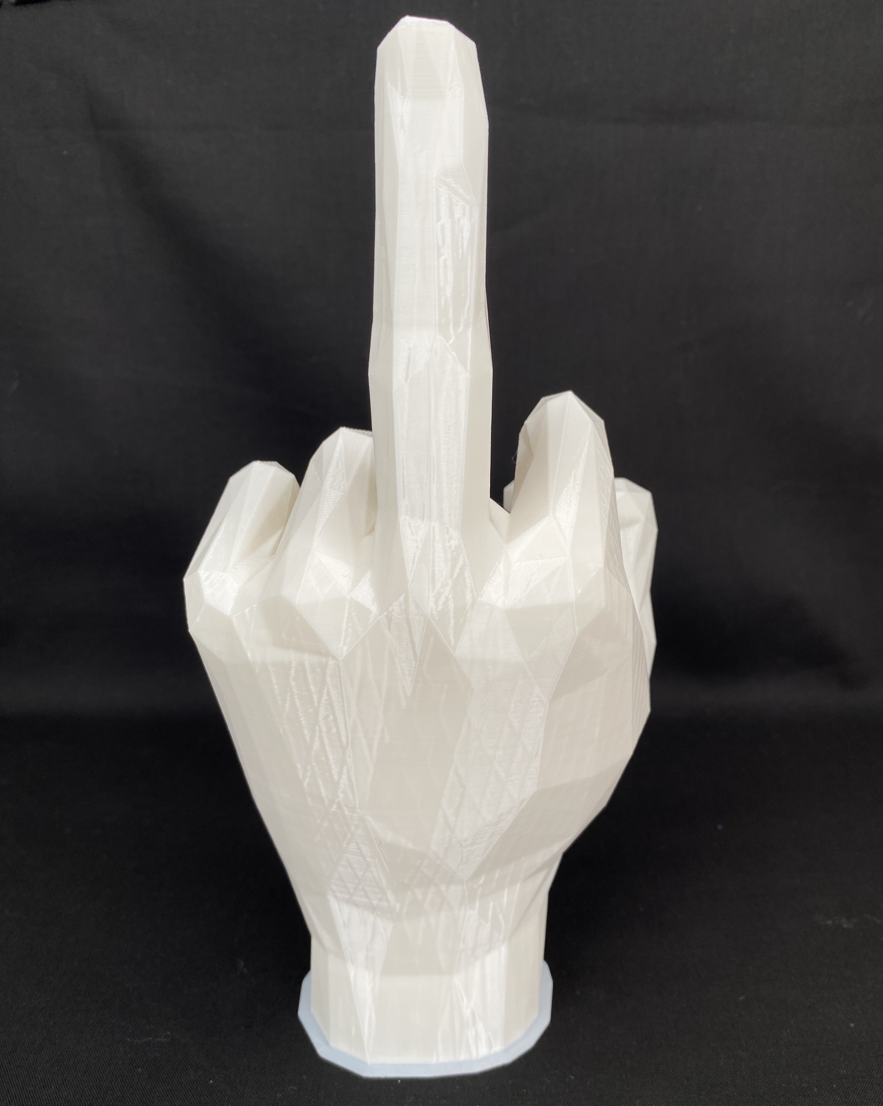 Bold Middle Finger Gesture Sculpture Statement Office Decor Art Figurine Collection Conversation Starter Home Accent