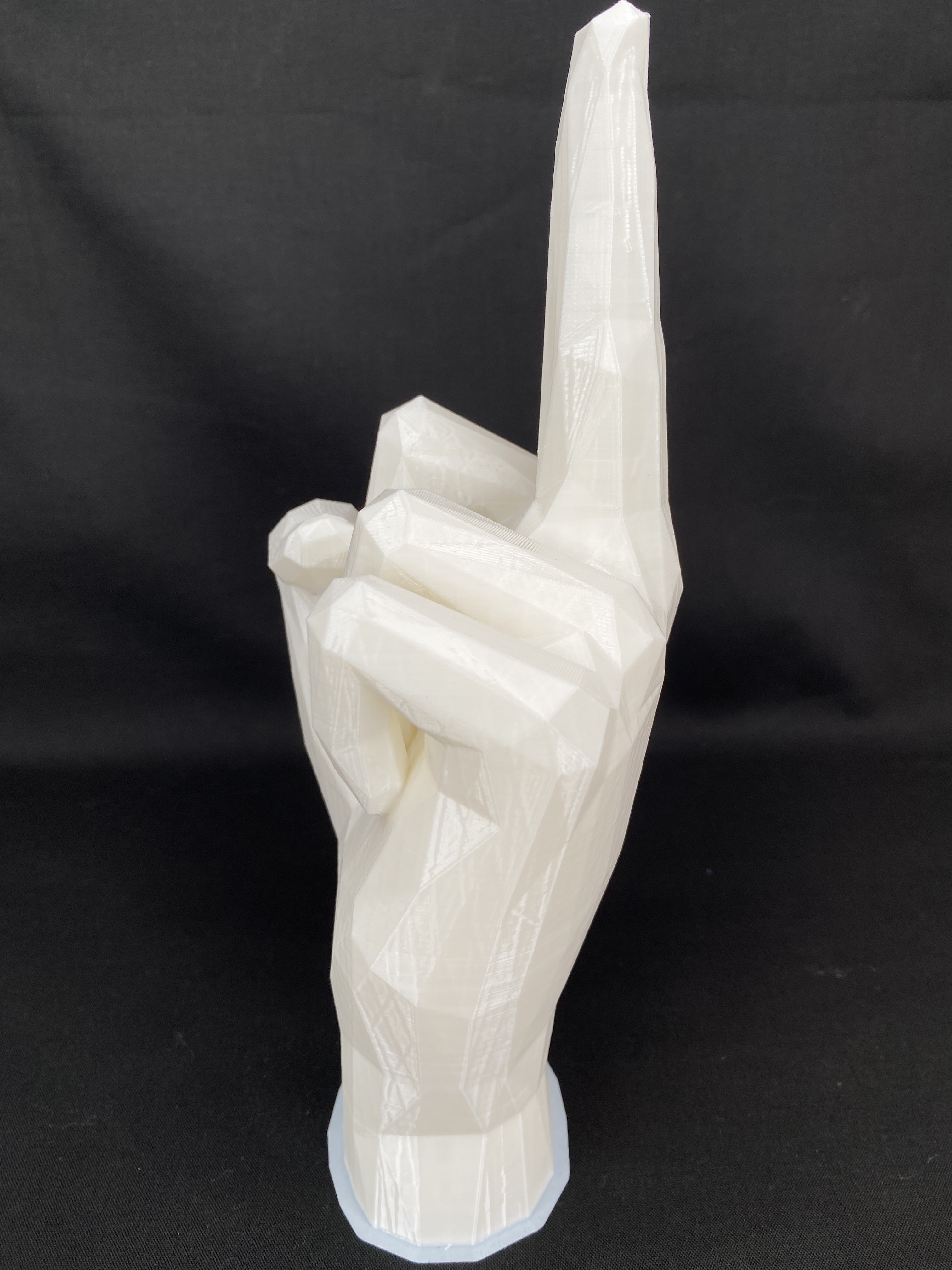 Bold Middle Finger Gesture Sculpture Statement Office Decor Art Figurine Collection Conversation Starter Home Accent