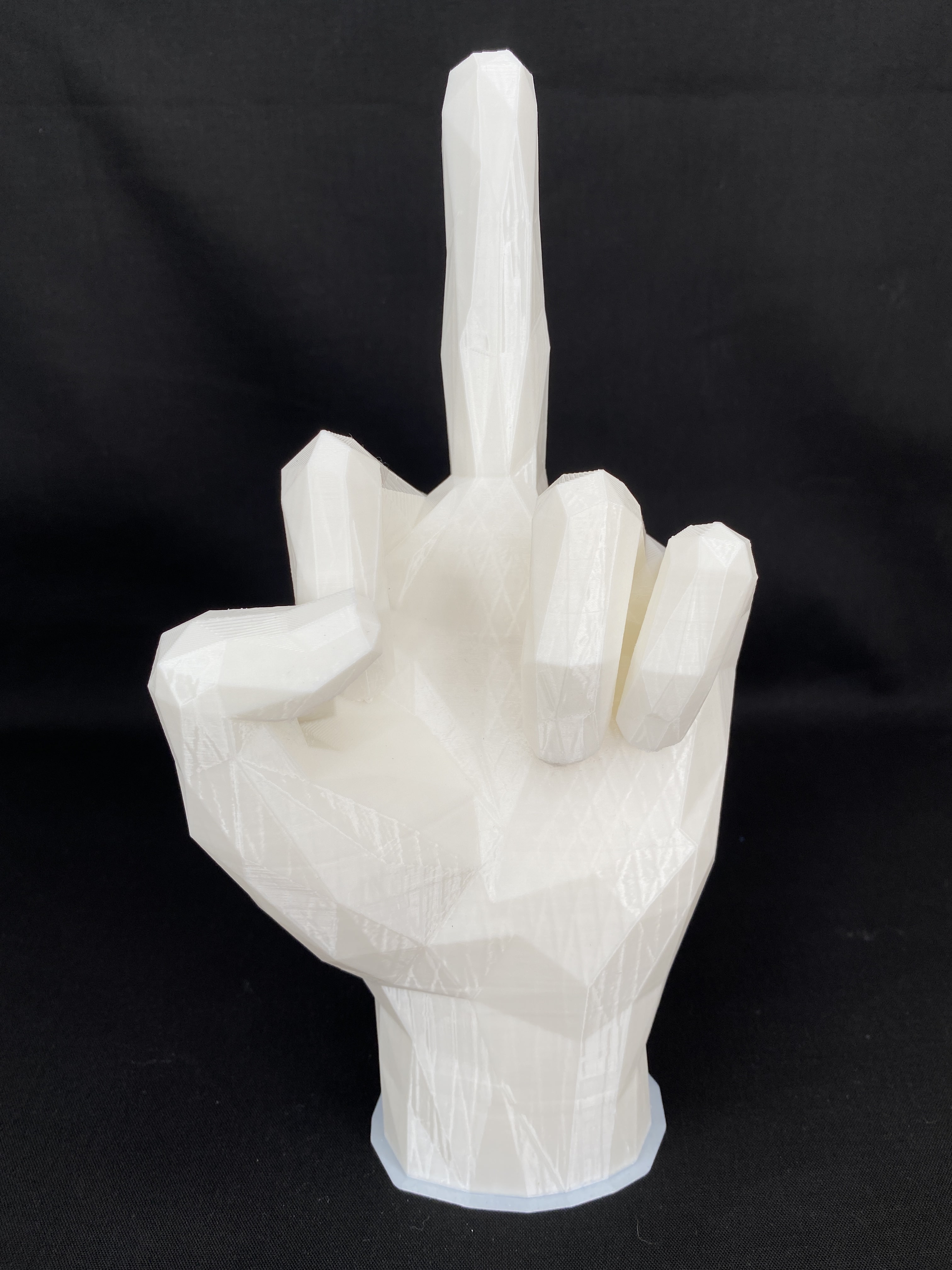 Bold Middle Finger Gesture Sculpture Statement Office Decor Art Figurine Collection Conversation Starter Home Accent