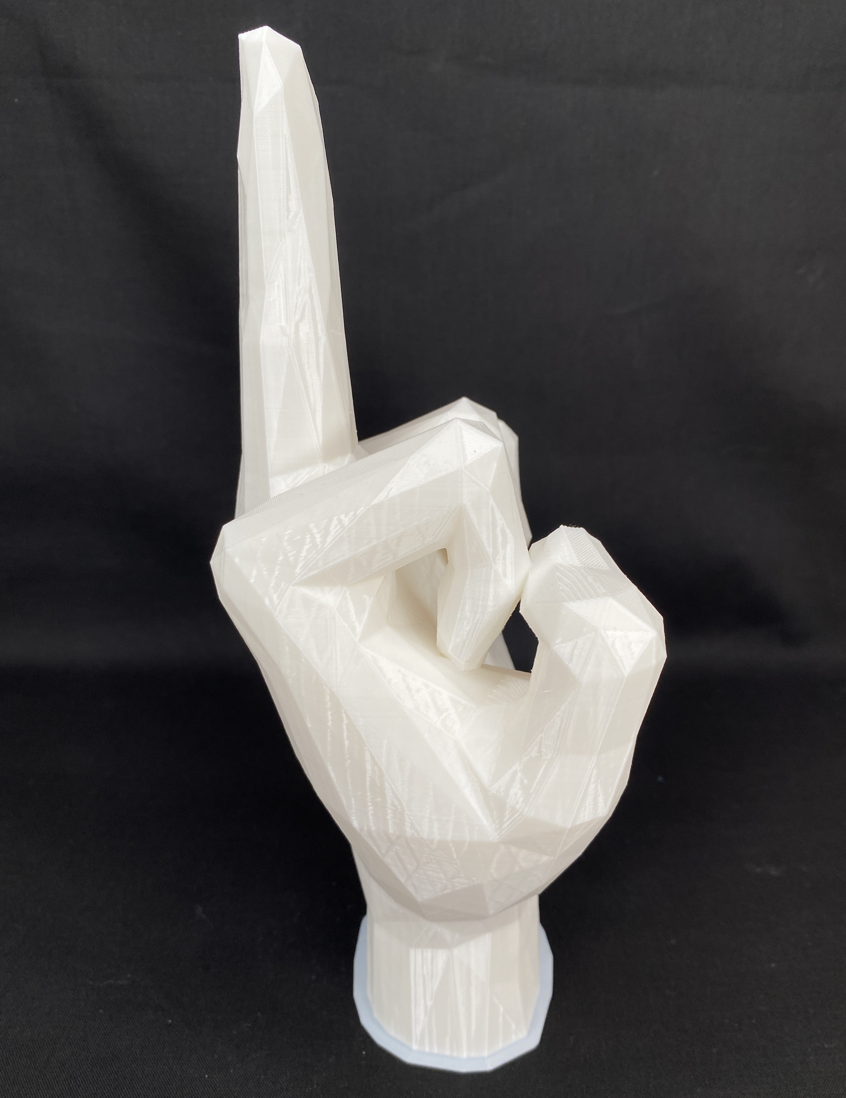 Bold Middle Finger Gesture Sculpture Statement Office Decor Art Figurine Collection Conversation Starter Home Accent