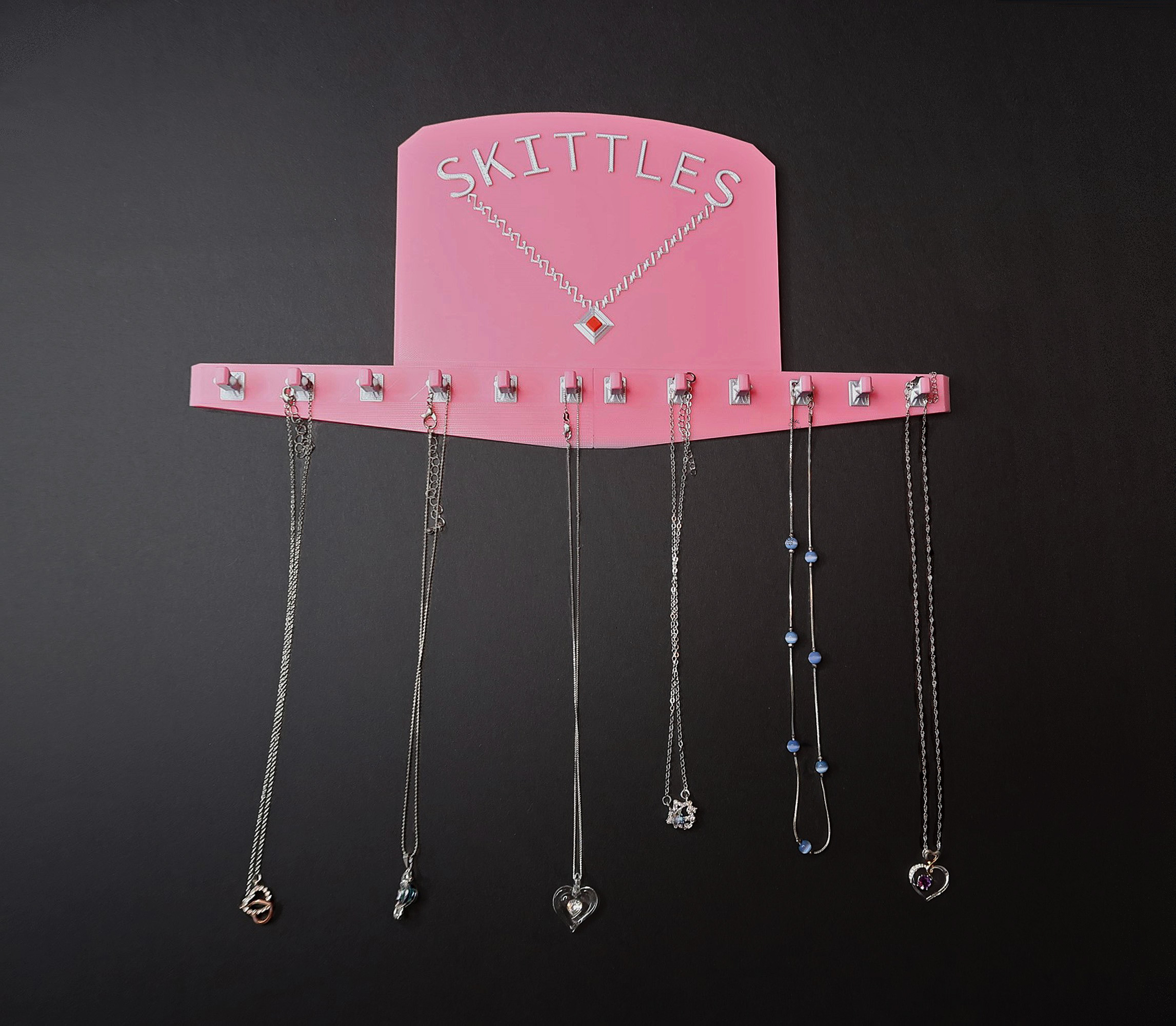 Modern Wall Mounted Jewelry Organizer Necklace Display Stand Minimalist Bedroom Storage Hanging Decor Gift