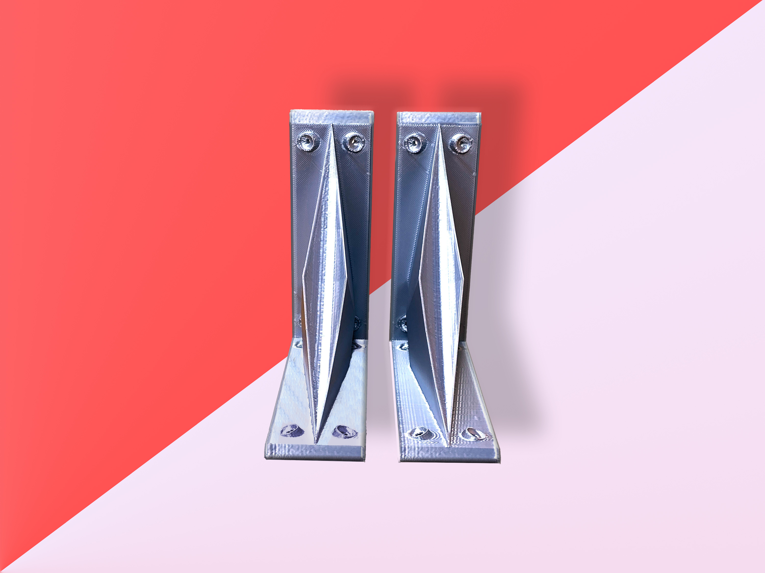 Sleek 6 Inch Sculpted Shelf Mounts Modern Wall Brackets Contemporary Home Decor Stylish Shelving Support Interior Design Wall Display Minimalist Organizer Space Saving Solution