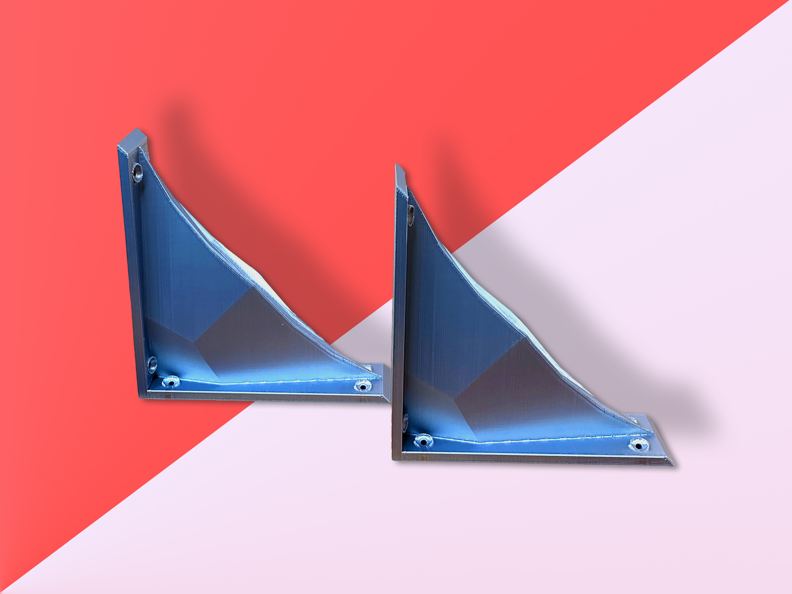 Sleek 6 Inch Sculpted Shelf Mounts Modern Wall Brackets Contemporary Home Decor Stylish Shelving Support Interior Design Wall Display Minimalist Organizer Space Saving Solution