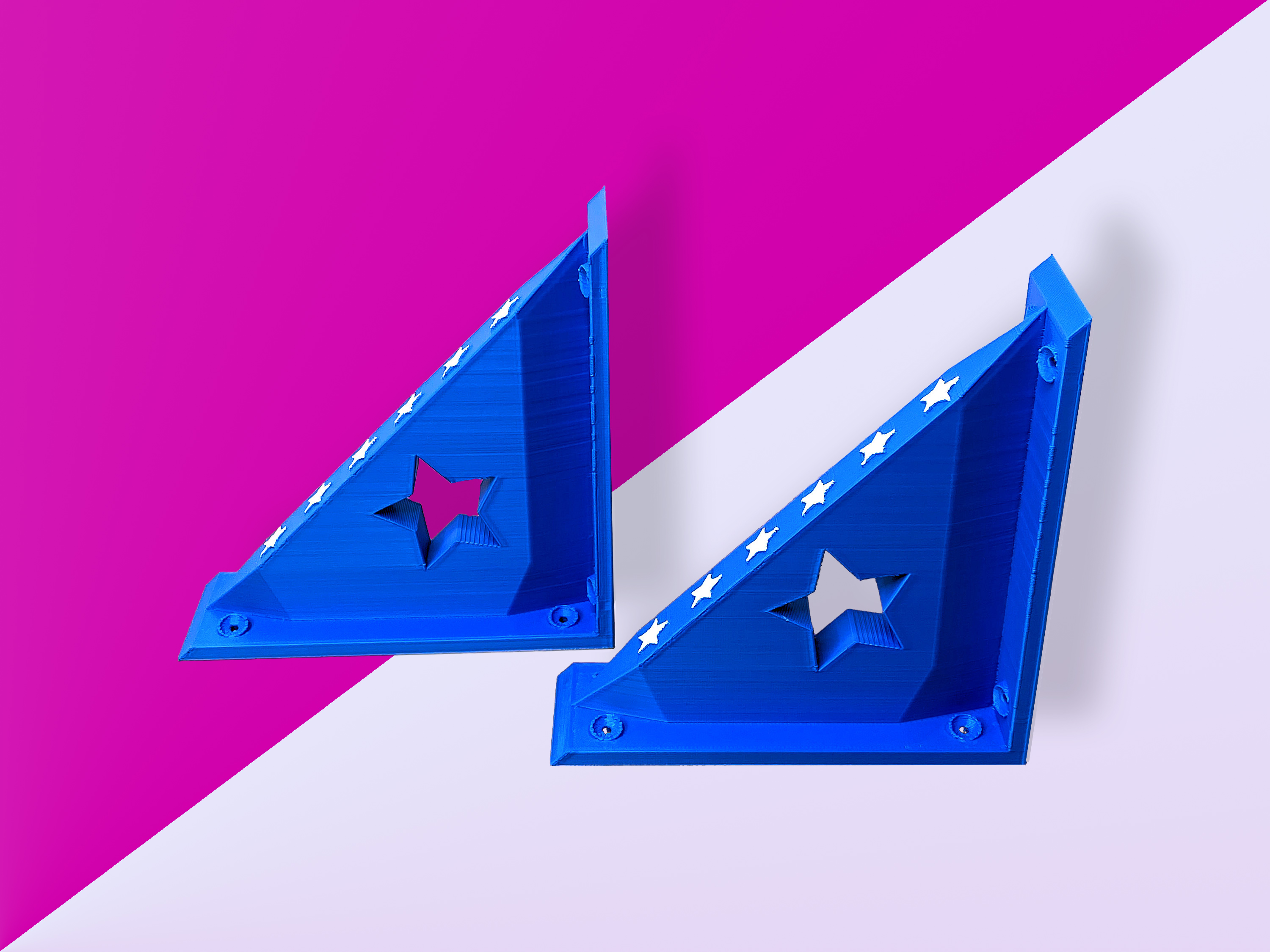 Celestial 6-inch Star Brackets Galaxy Wall Supports Space Theme Home Decor Modern Decorative Mount Shelving Star-Embossed Hardware