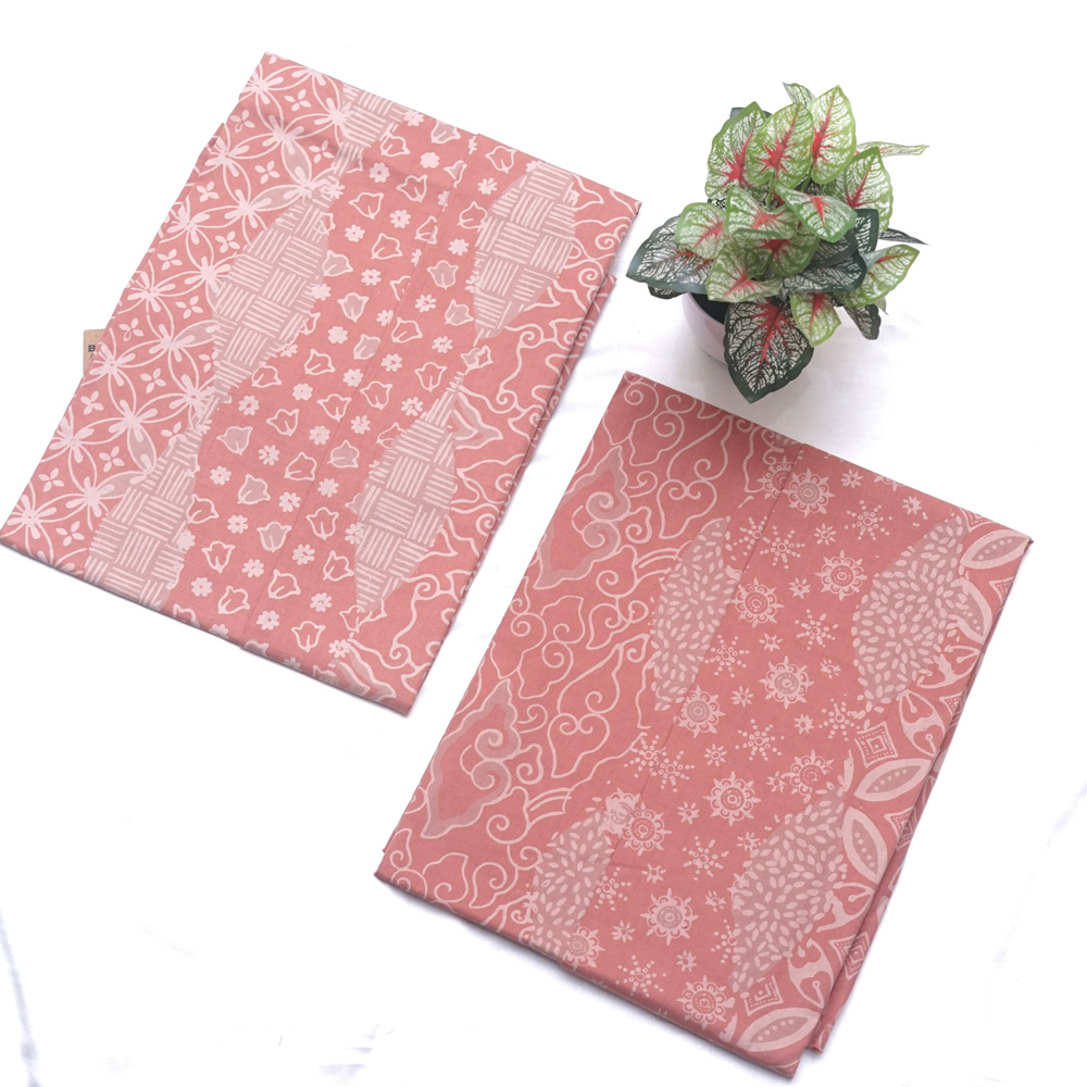 Kain Batik Cap 3 Dimensi Warna Salem