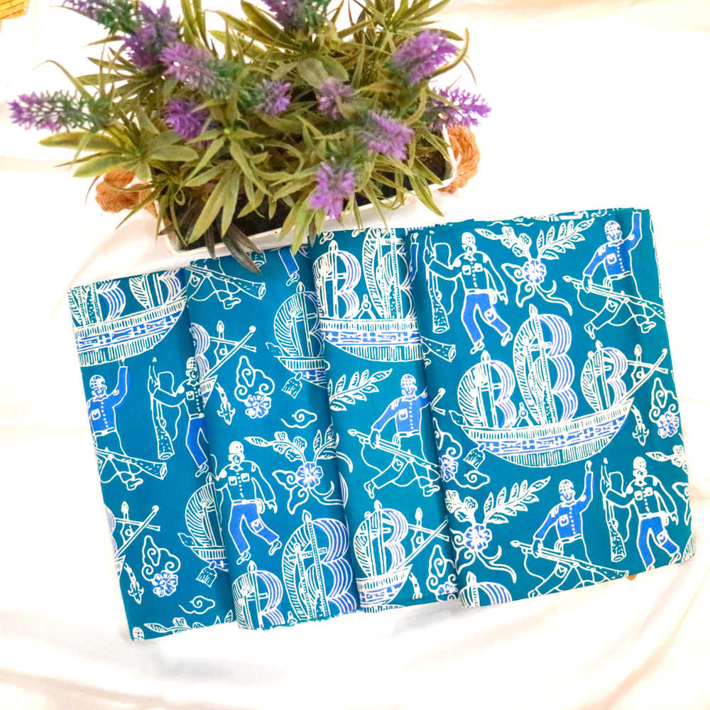 Kain Batik Cap Motif Kapal Kompeni
