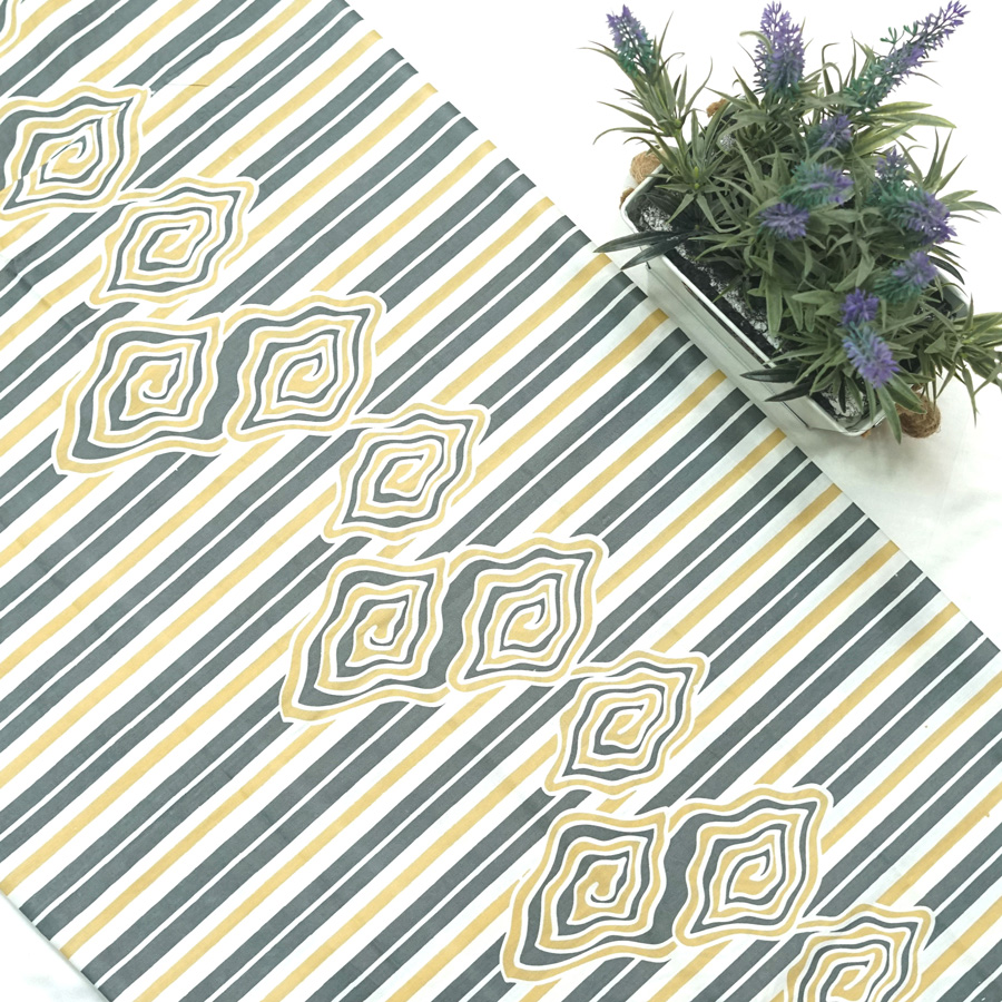 Kain Printing Motif Batik Megamendung Garis