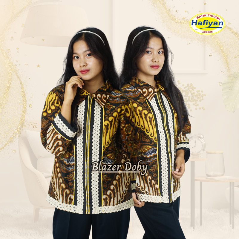 Blazer Sogan Batik Motif Liris