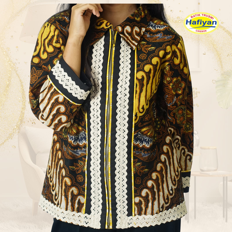 Blazer Sogan Batik Motif Liris