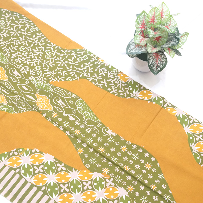 Kain Batik Cap Bahan Katun motif Rambut