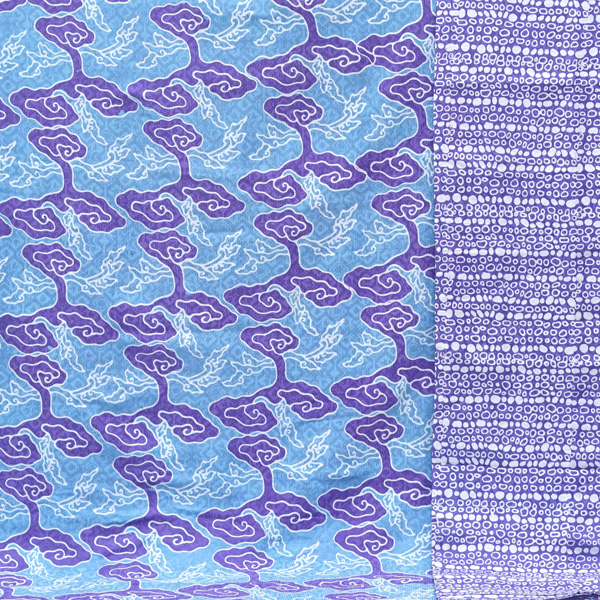 Set Kain Batik Cap Motif Mega Mendung Bahan Dobi