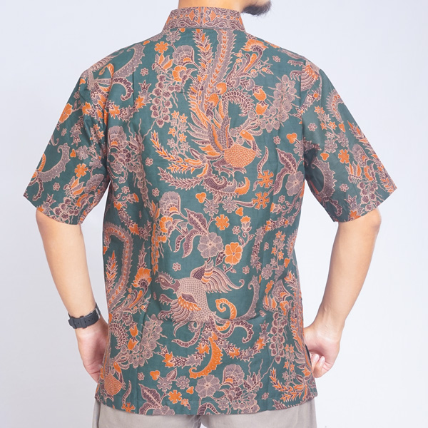 Hem Pendek Motif Lawasan Warna Hijau