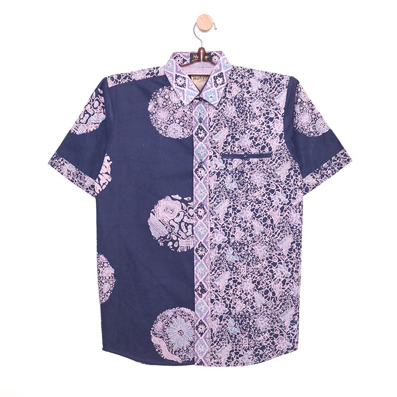 Hem Slimfit Batik Cap Motif Piringan Slampad