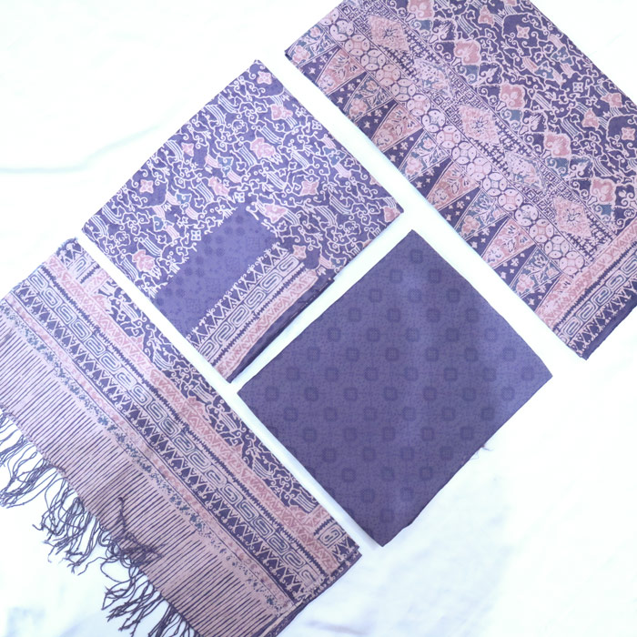 Sarimbit Batik Tulis Bahan Doby Motif Lawasan Sarung Selendang