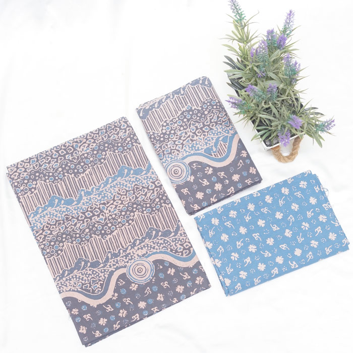 Kain Batik Sarimbit Bahan Katun Motif Lawasan Cirebon Isi 3
