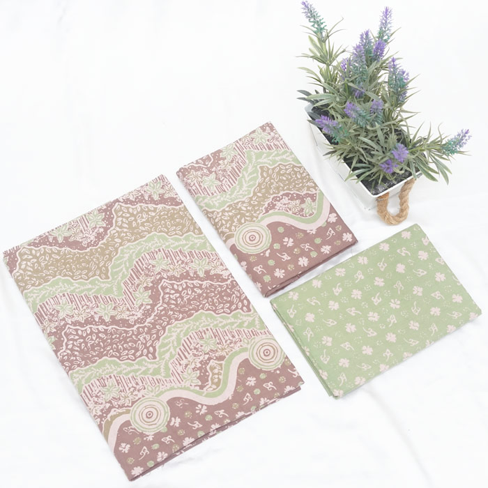 Kain Batik Sarimbit Bahan Katun Motif Lawasan Cirebon Isi 3