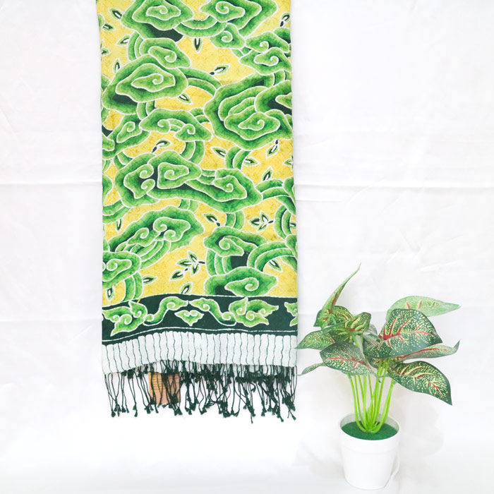 Selendang Batik Tulis Motif Mega Mendung Bahan Viscose
