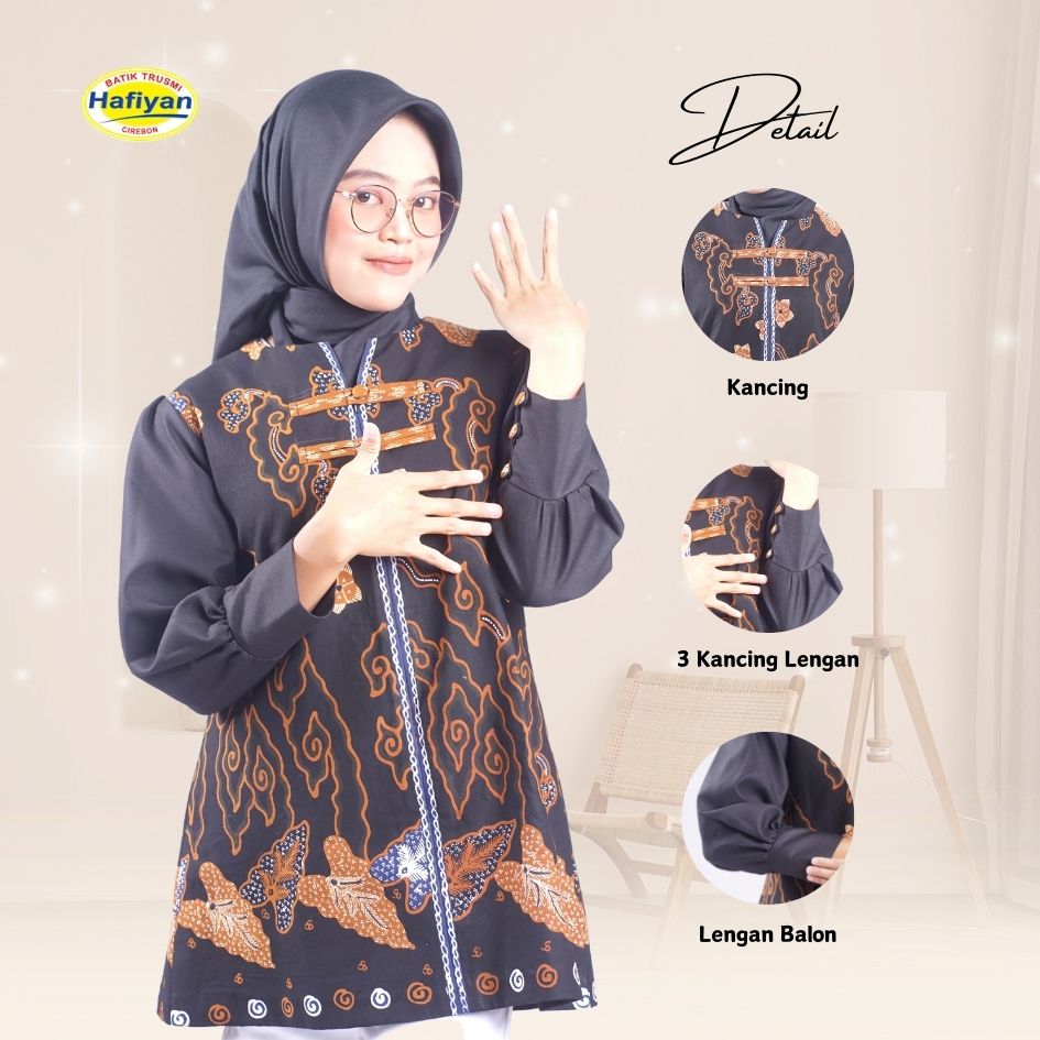 Blouse Batik Megamendung Irengan