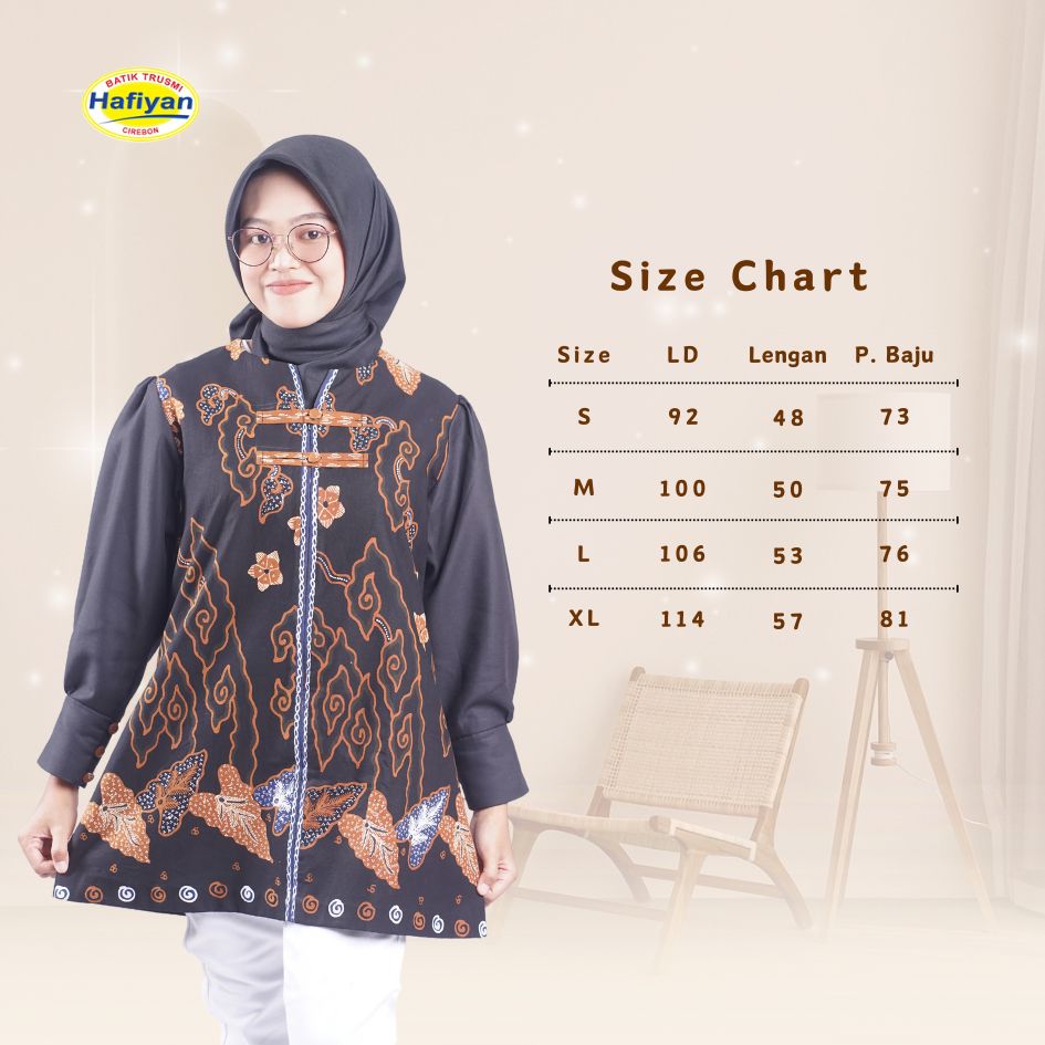 Blouse Batik Megamendung Irengan