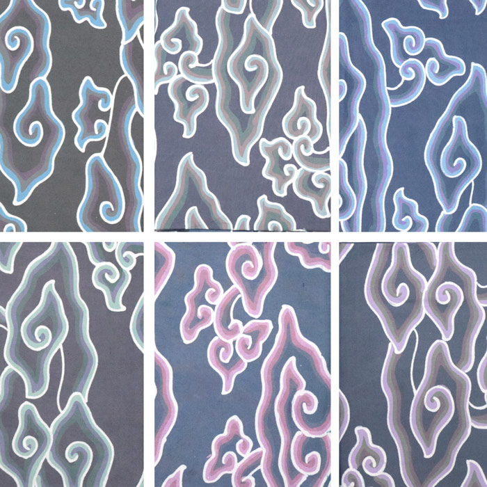 Kain Batik Tulis Motif Mega Mendung Cirebon Full Warna Lawasan