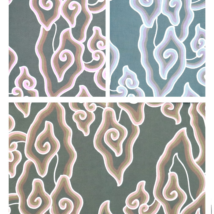 Kain Batik Tulis Motif Mega Mendung Cirebon Full Warna Lawasan