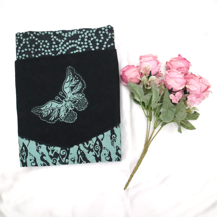Kain Batik Cap Bahan Doby Motif 3 Dimensi Kupu-Kupu