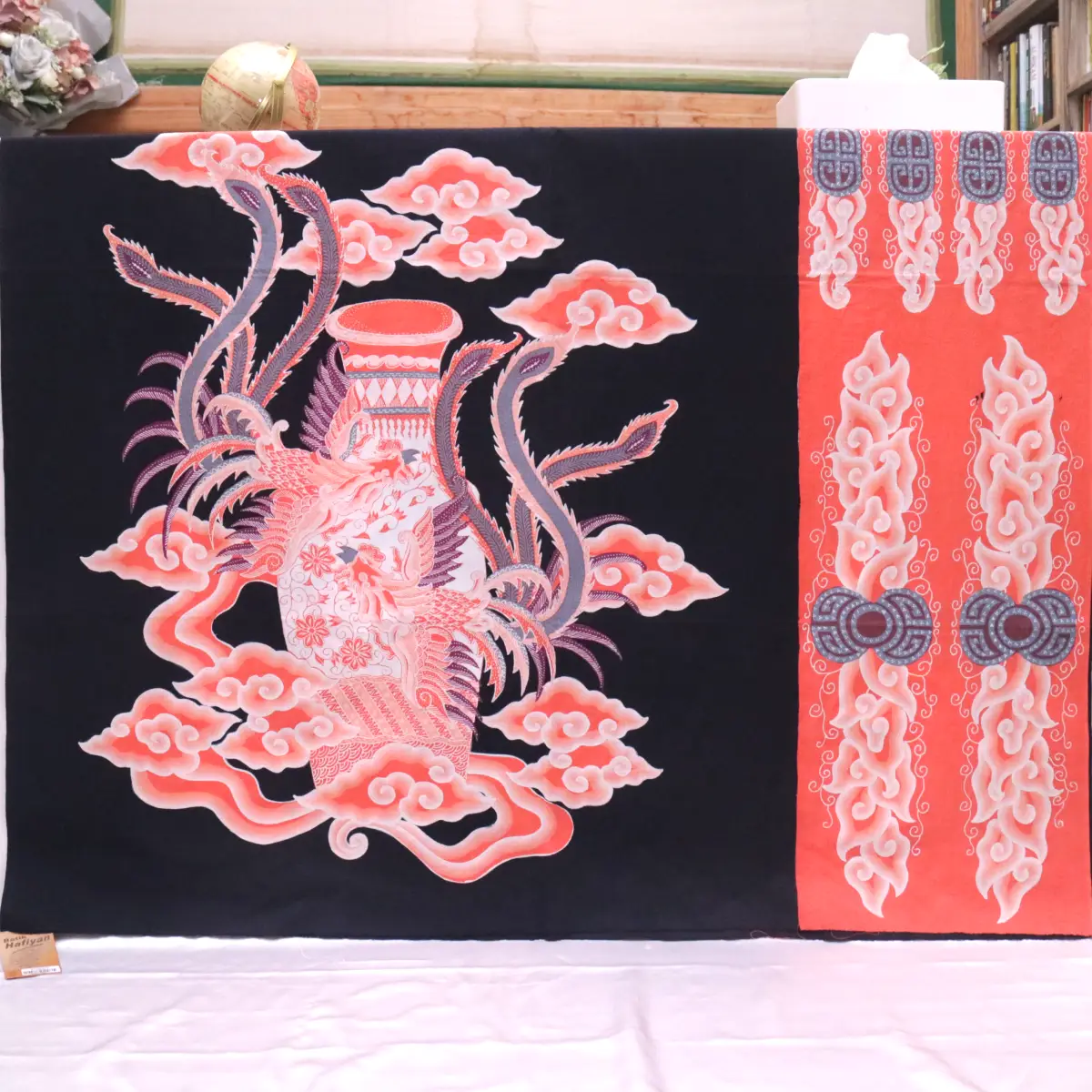 Kain Batik Tulis Bahan Katun Pola Motif Guci