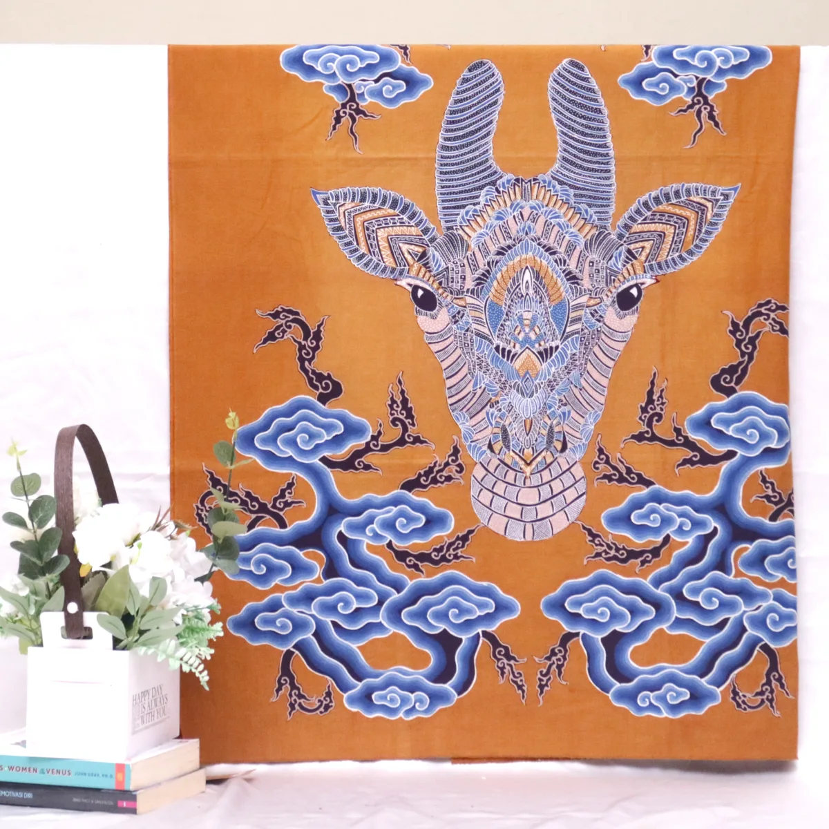Kain Batik Tulis Bahan Katun Pola Motif Rusa