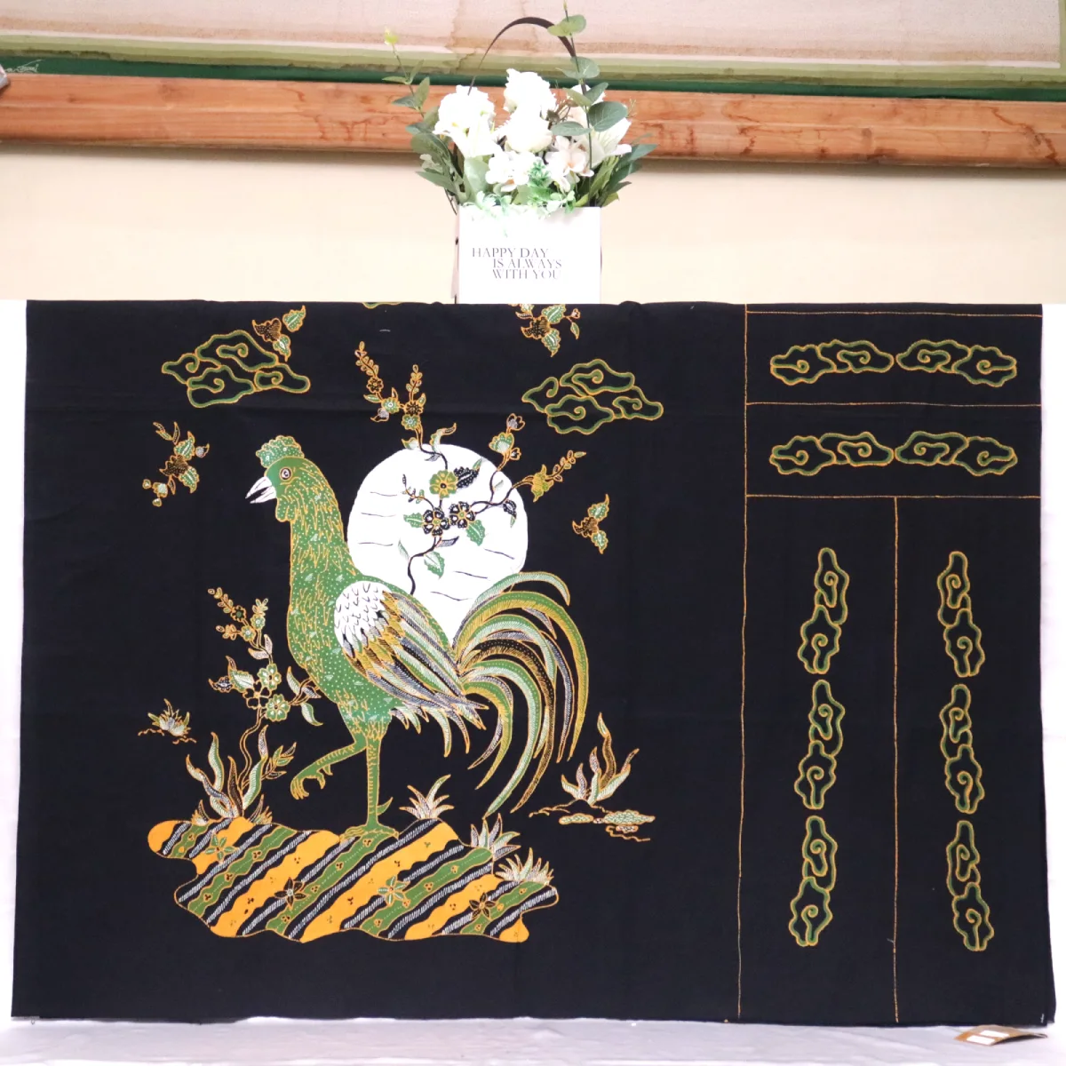 Kain Batik Tulis Bahan Katun Pola Motif Ayam Jago