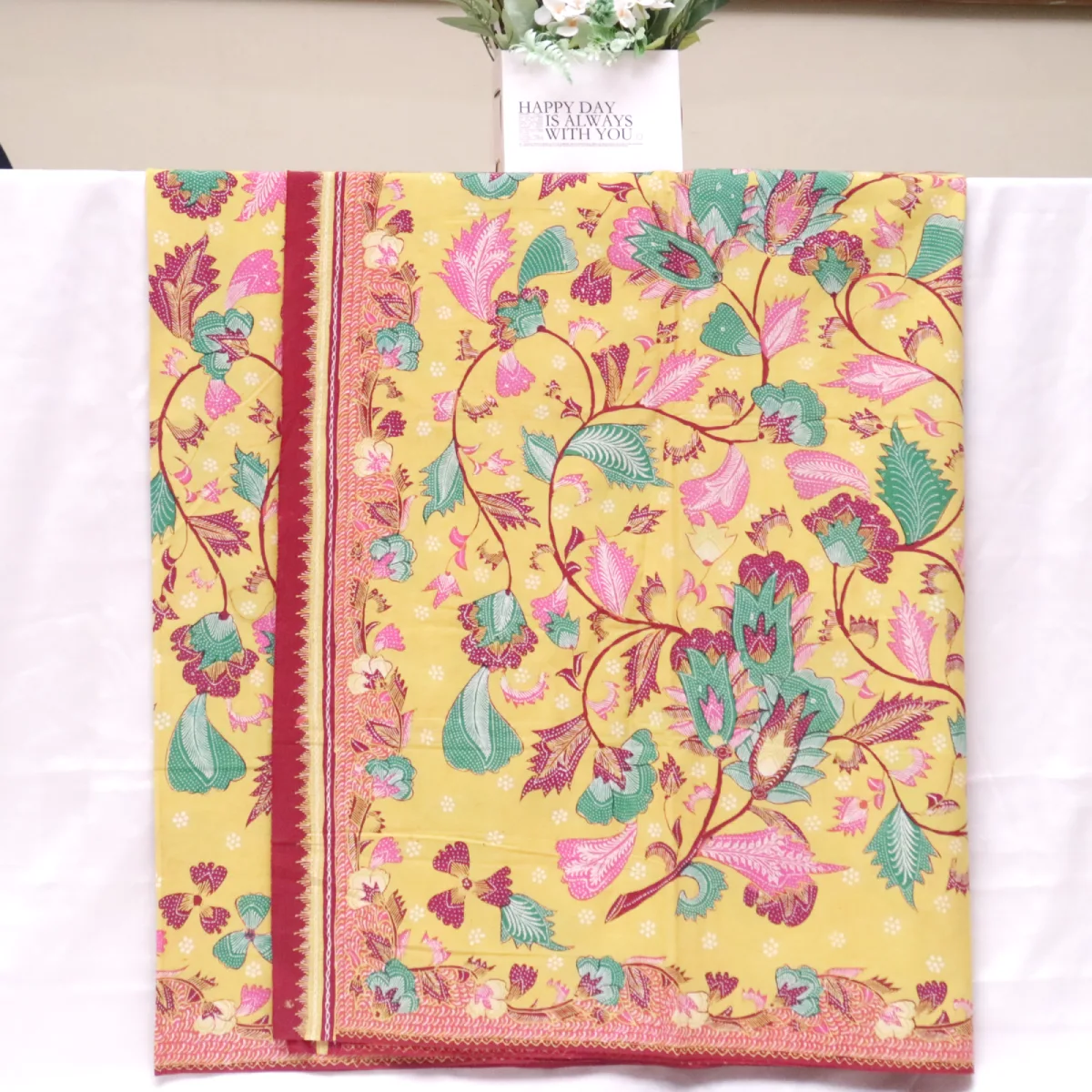 Kain Batik Tulis Premium Bahan Katun Motif Bunga Setaman