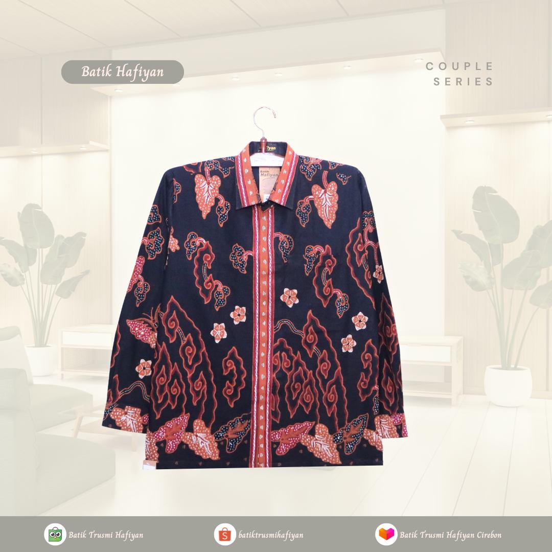 Kemeja Batik Tulis Irengan Motif Megamendung Kombinasi