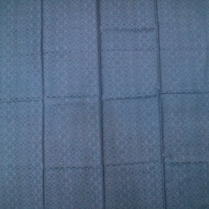 Kain Batik Sarimbit Cap Kombinasi Tulis Motif Megamendung Warna Biru Dongker 