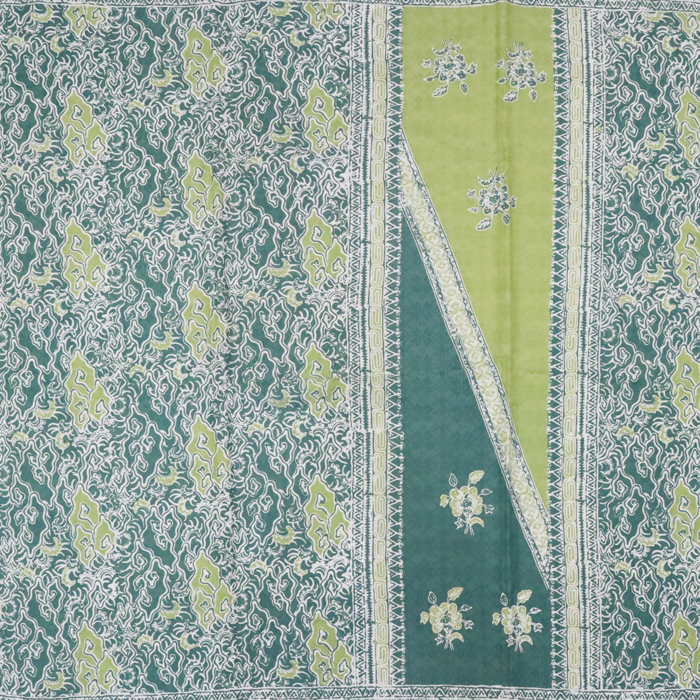 Kain Sarimbit Batik Bahan Dobi Sarung Selendang Warna Hijau