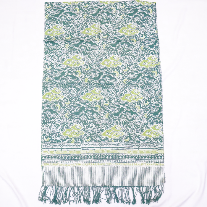 Kain Sarimbit Batik Bahan Dobi Sarung Selendang Warna Hijau