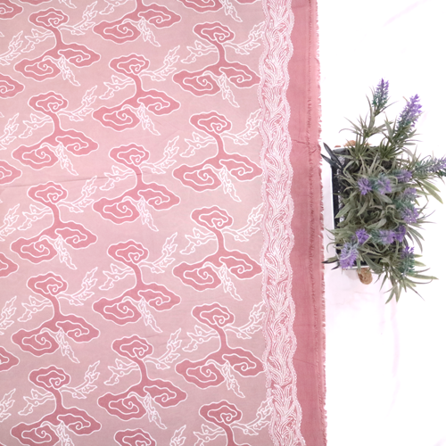 Kain Batik Cap Motif Megamendung Warna Pastel