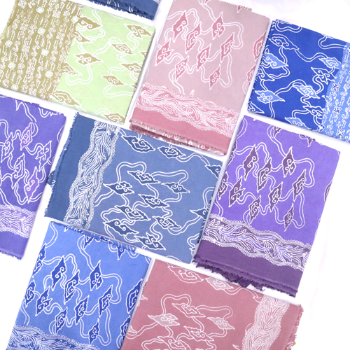 Kain Batik Cap Motif Megamendung Cilik Bahan Paris